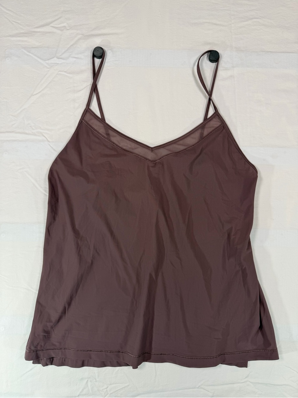Lululemon Final Count Tank Top Women’s Medium Purple Mesh Lace Back Yoga